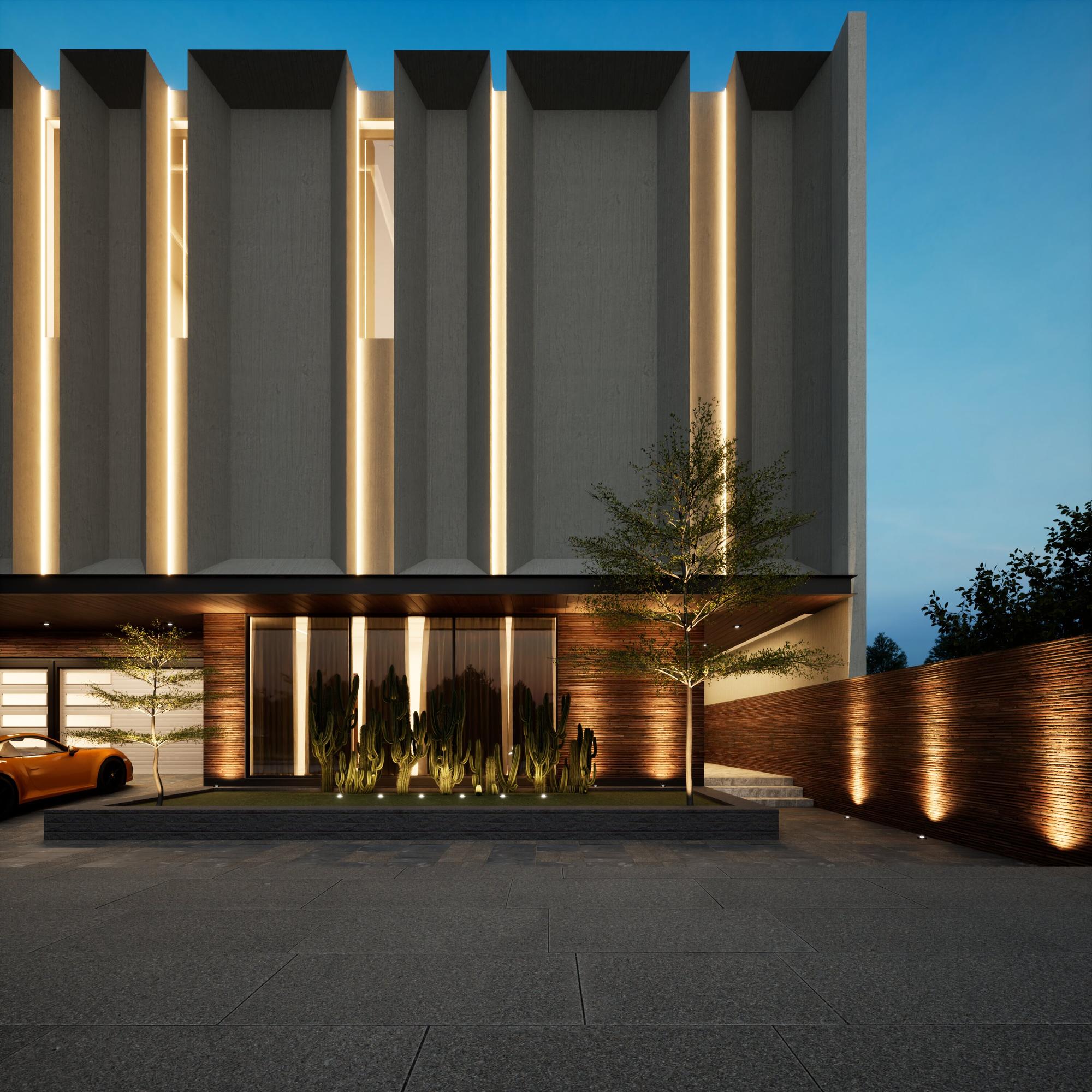 living modern luxury building exterior